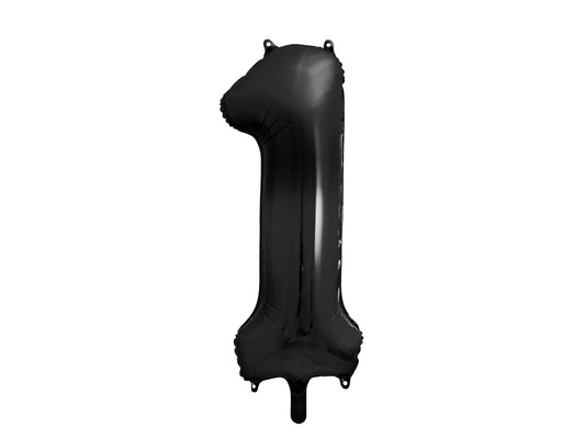 Number 1 Foil Balloon Black 86cm