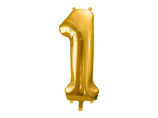 Number 1 Foil Balloon Gold 86cm