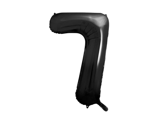 Number 7 Foil Balloon Black 86cm