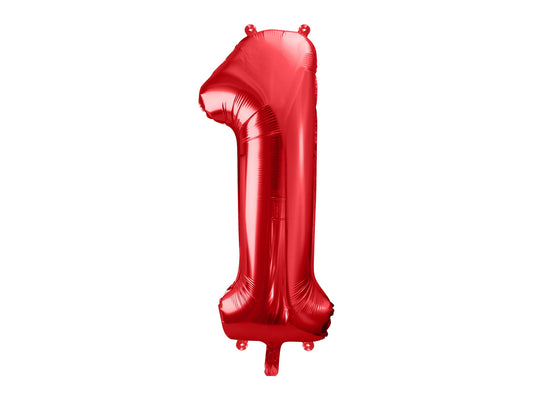 Number 1 Foil Balloon Red 86cm