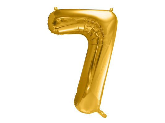 Number 7 Foil Balloon Gold 86cm